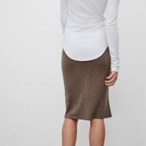 NWT Aritzia Wilfred Free Alanna Skirt - Heather Cardamom - S - Picture 5 of 6